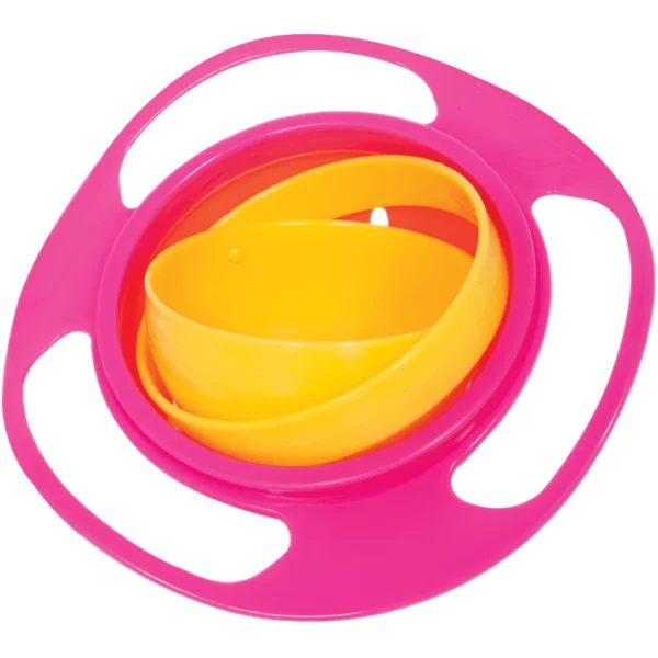 Prato Mágico Infantil Giratório 360º Buba Rosa com Tampa – A Solução Perfeita para Refeições Sem Bagunça! - Image 5