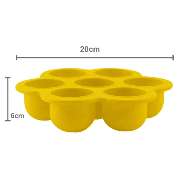 Porta Pote Papinha Recipiente Fundo De Silicone Com 6 Divisórias e tampa para introdução alimentar - Image 2