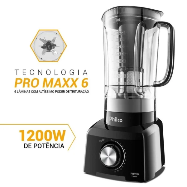 Liquidificador Philco PH900 Preto 1200W - Image 6