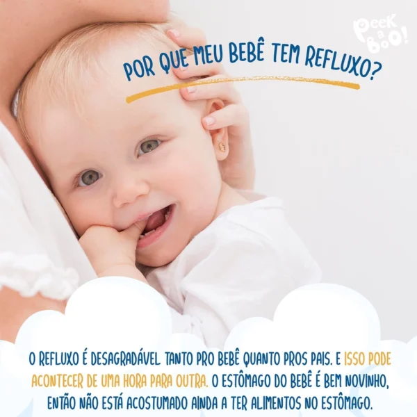Travesseiro Anti-Refluxo Peek-a-Boo® – Conforto e Bem-Estar para Seu Bebê O Que Está Incluso O travesseiro anti-refluxo Peek-a-Boo® foi desenvolvido com um design exclusivo, proporcionando conforto e bem-estar ao seu bebê. A inclinação de 15° favorece a digestão e respiração, resultando em um sono tranquilo e confortável. Além disso, a capa removível e lavável facilita a manutenção, garantindo higiene prática e eficiente para o bebê. Portanto, você pode limpar facilmente o produto sem complicação.  Material de Alta Qualidade Feito com espuma D20 e capa 100% algodão, o travesseiro combina conforto e segurança. A espuma anatômica mantém a inclinação de 15° sem afundar, prevenindo refluxo de maneira eficaz. Além disso, a capa antialérgica e respirável evita irritações na pele do bebê, sendo ideal para recém-nascidos e crianças até 3 anos. Assim, o travesseiro oferece o cuidado necessário desde os primeiros dias de vida, proporcionando um sono mais seguro e saudável.  Benefícios para a Saúde do Bebê O refluxo ácido afeta muitos bebês e causa desconforto tanto para os pequenos quanto para os pais. O travesseiro Peek-a-Boo® ajuda a reduzir os efeitos do refluxo, melhorando a digestão, a respiração e, principalmente, o sono. Sua inclinação suave mantém o corpo do bebê na posição correta, evitando o engasgo e proporcionando noites mais tranquilas. Como resultado, o bebê descansa melhor e os pais podem dormir mais tranquilos.  Fácil Manutenção e Durabilidade A capa removível e lavável torna o travesseiro fácil de limpar e manter. Além disso, a costura dupla reforçada garante alta durabilidade, mesmo com o uso diário, mantendo o produto em boas condições por mais tempo. Dessa forma, você garante conforto e praticidade por longo prazo.  Versatilidade e Conforto Ideal para usar no berço ou na cama, o travesseiro anti-refluxo Peek-a-Boo® adapta-se facilmente às necessidades do bebê, oferecendo conforto e segurança durante o sono. Seu design ergonômico garante a melhor experiência de descanso, independentemente da fase do crescimento, proporcionando sempre a posição ideal para o bebê. Portanto, é a escolha perfeita para noites mais tranquilas e confortáveis. - Image 7